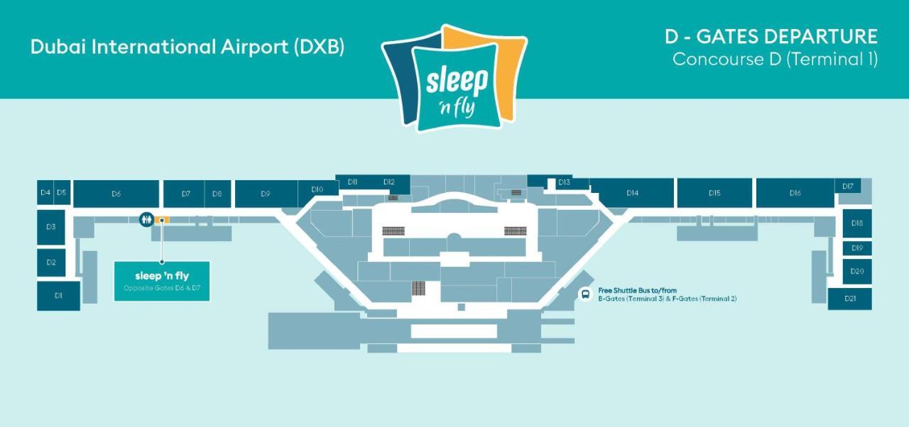 Sleep 'N Fly Sleep Lounge, D-Gates Terminal 1 - Transit Only Hotel Dubai Exterior photo